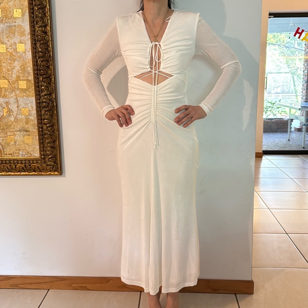 Misha Collection White Cutout Dress – Size Small – Gently Used